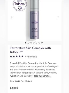 Alastin Skincare Restorative Skin Complex Serum-Sealed, Brand New